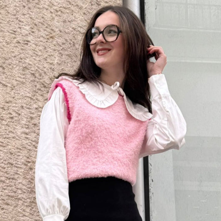 Gilet rose Marion